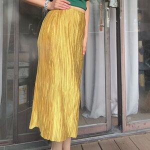 Anthropologie Gold A-Line Skirt